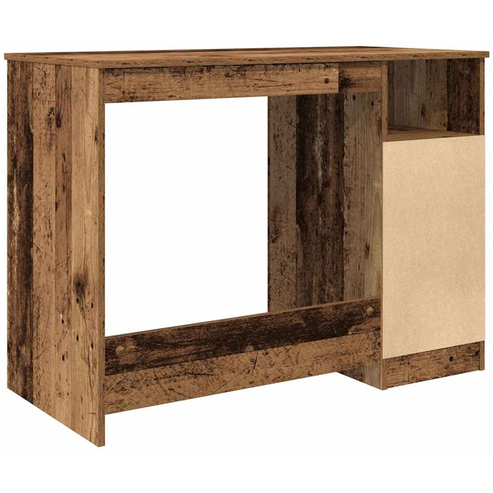 vidaXL 3 Drawer Single Shelf Computer Desk Old Wood Effect Image 6