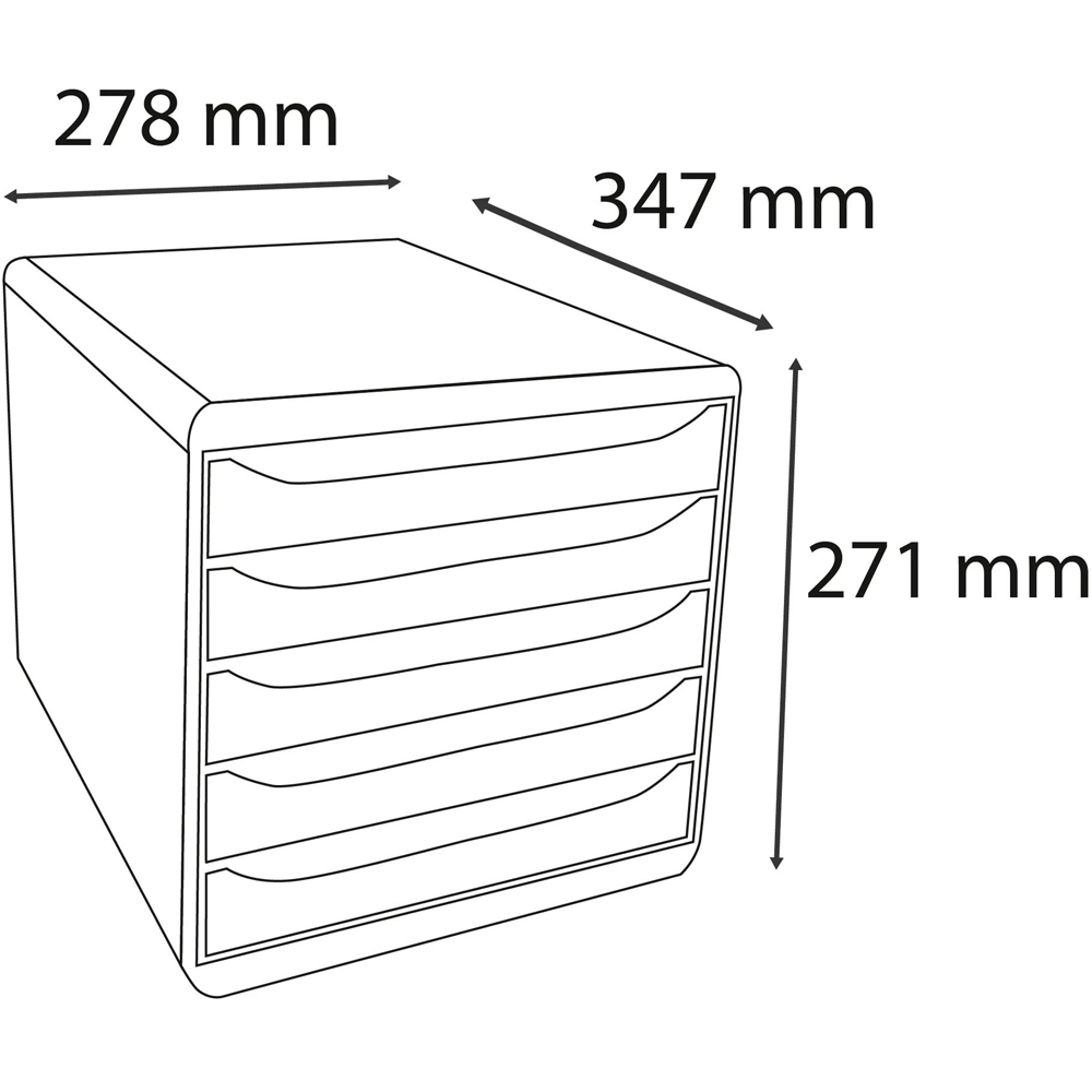 Exacompta Big Box Plus 5 Drawer Multicolour Filing Module Image 8