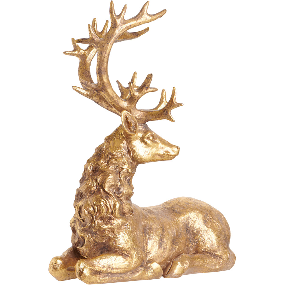 Wilko Majestic Gold Seated Stag Image 2