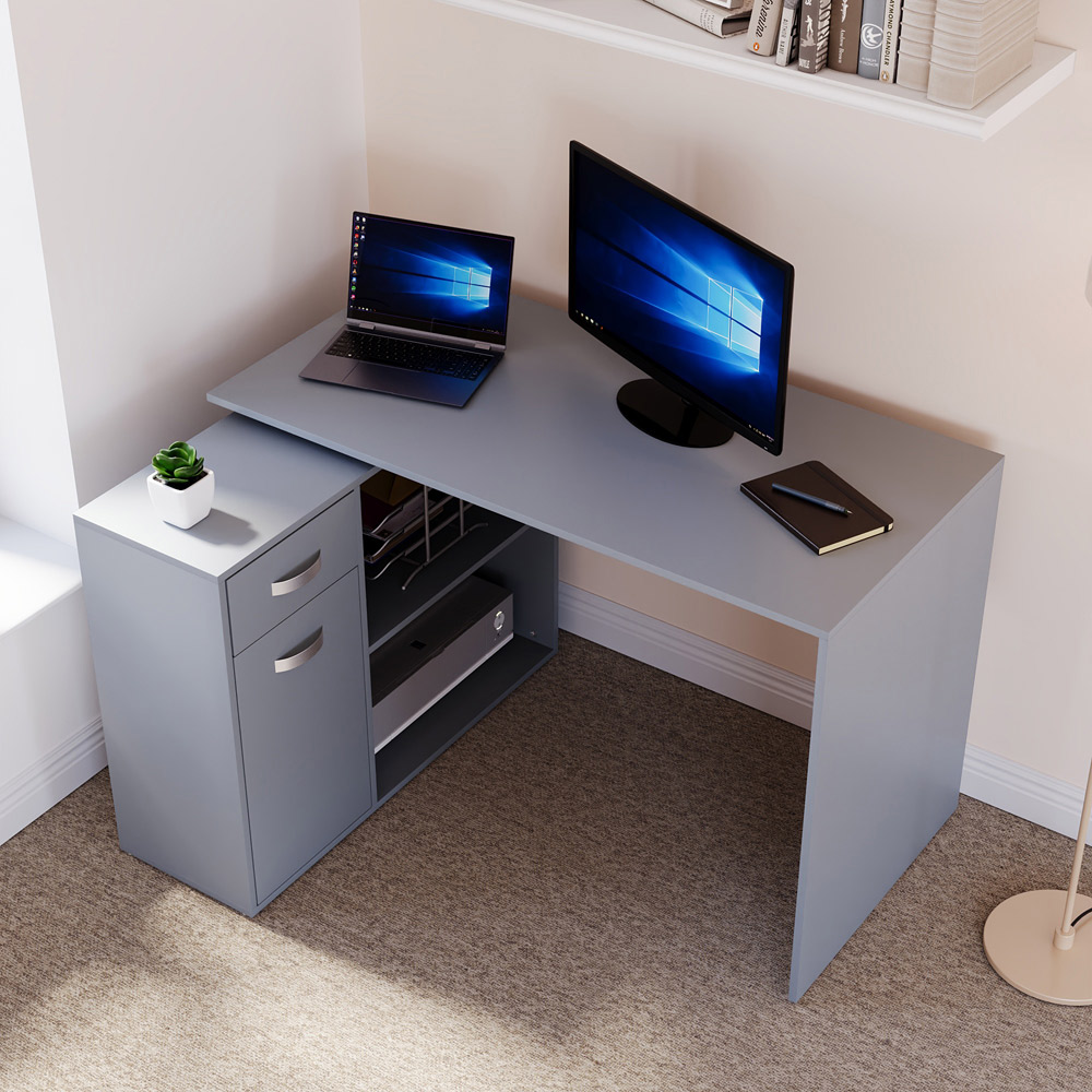 Vida Designs Longton Adjustable Desk Grey Image 5