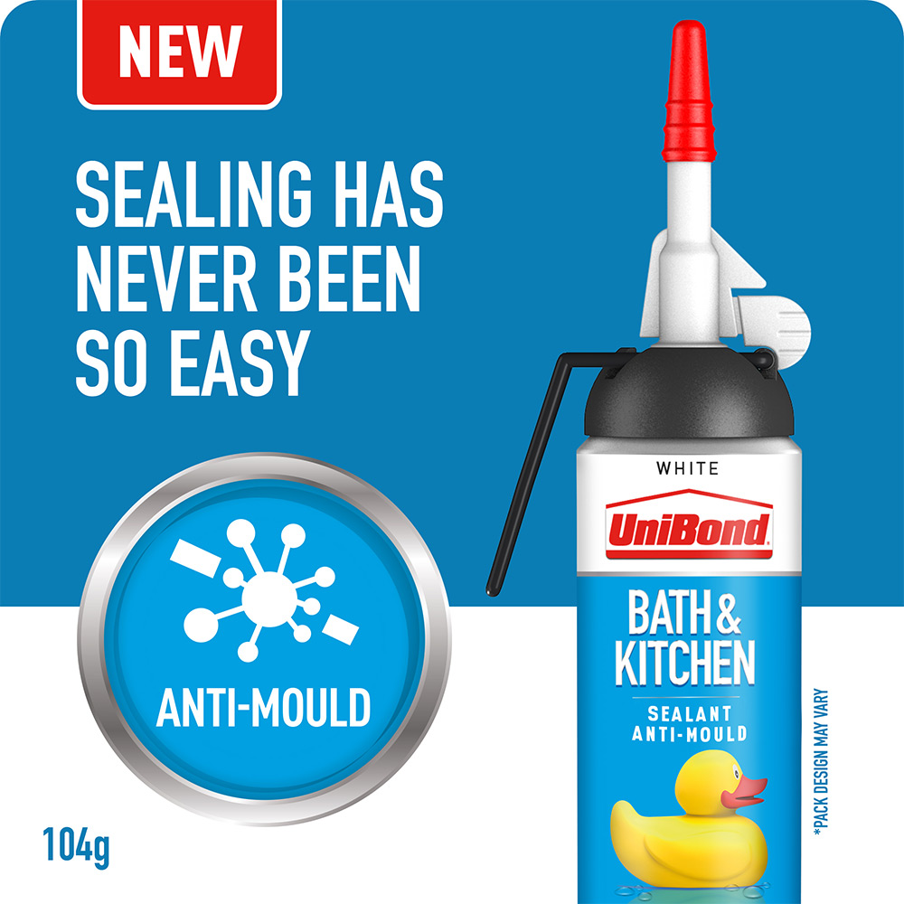 UniBond Bath and Kitchen Sealant White Easy Pulse 104g Image 2