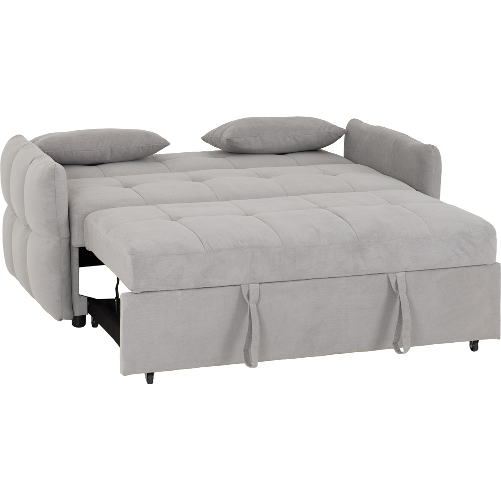 Seconique Chelsea Double Sleeper Silver Grey Fabric Sofa Bed Image 4
