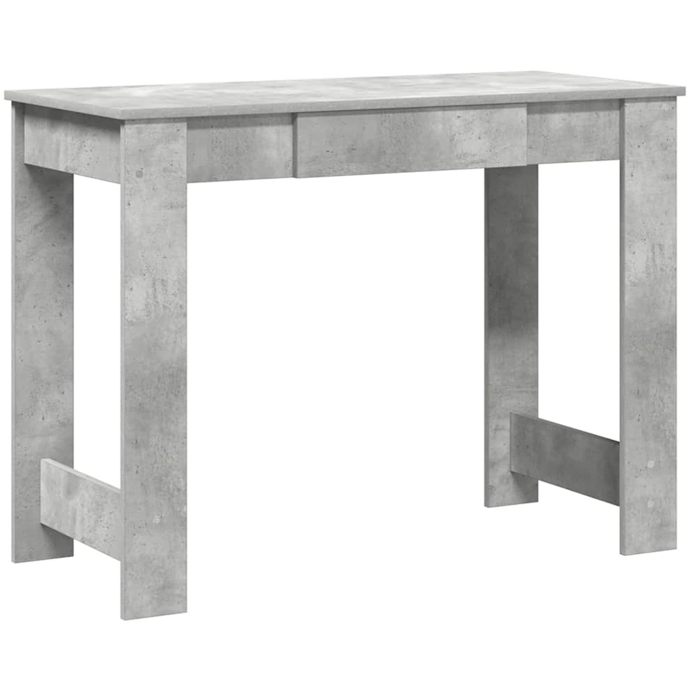 vidaXL Single Drawer Computer Desk Concrete Grey Image 2