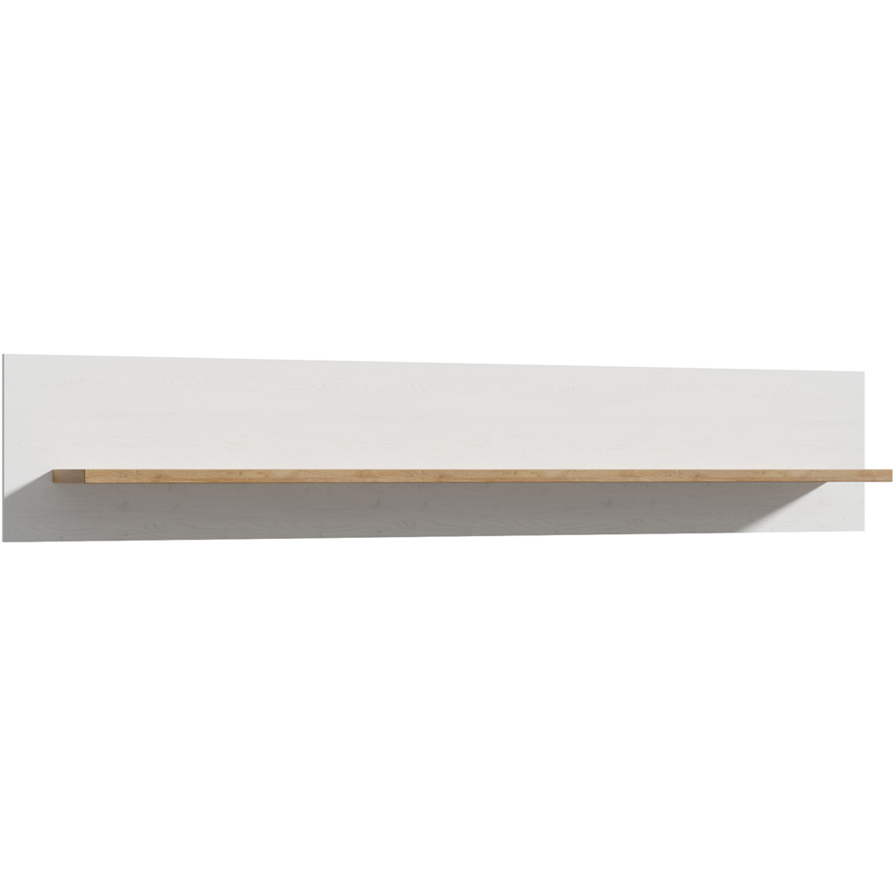 Florence Bohol 160cm White Riviera Oak Wall Shelf Image 2