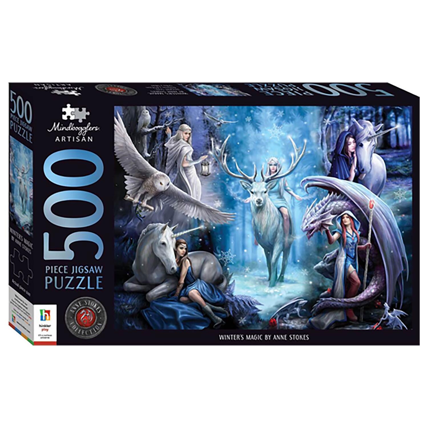Hinkler 500 Piece Anne Stokes Winters Magic Jigsaw Puzzle Image