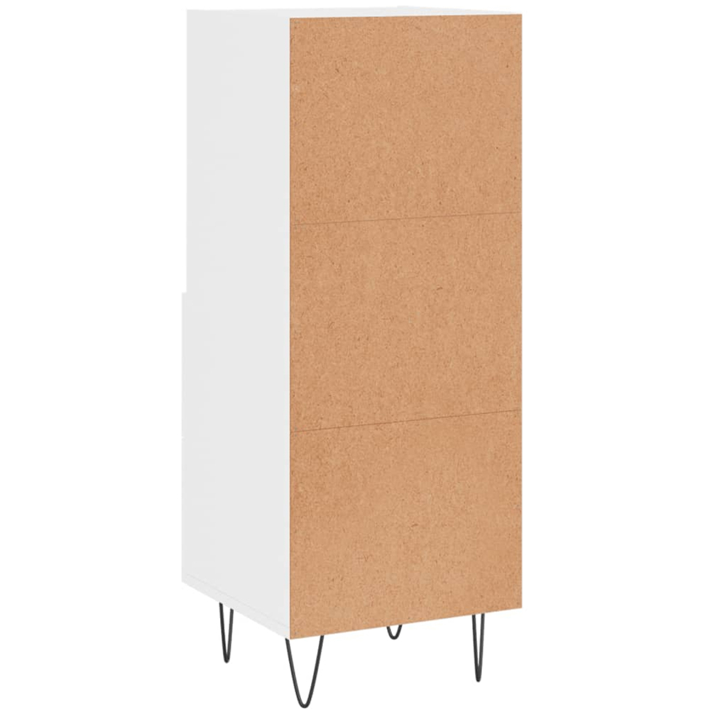 vidaXL 2 Drawer 2 Shelf High Gloss White Sideboard Image 8