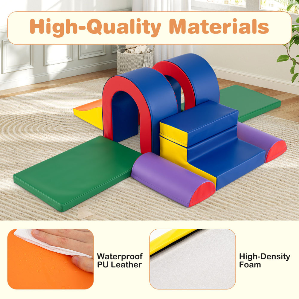 Costway Multicolour Foam Climbing Block Set 10 Piece Image 7