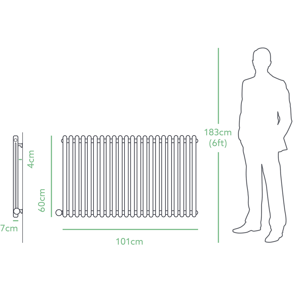 Eden Arcadia 4095 BTU 1200W Anthracite Electric Column Radiator 600 x 1010mm Image 9