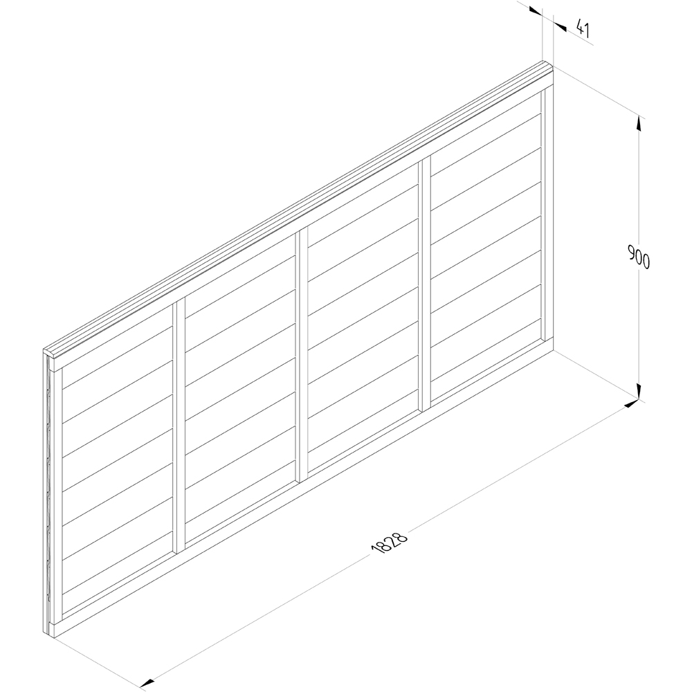 Forest Garden 6 x 3ft Natural Signature Lap Fence Panel Image 6