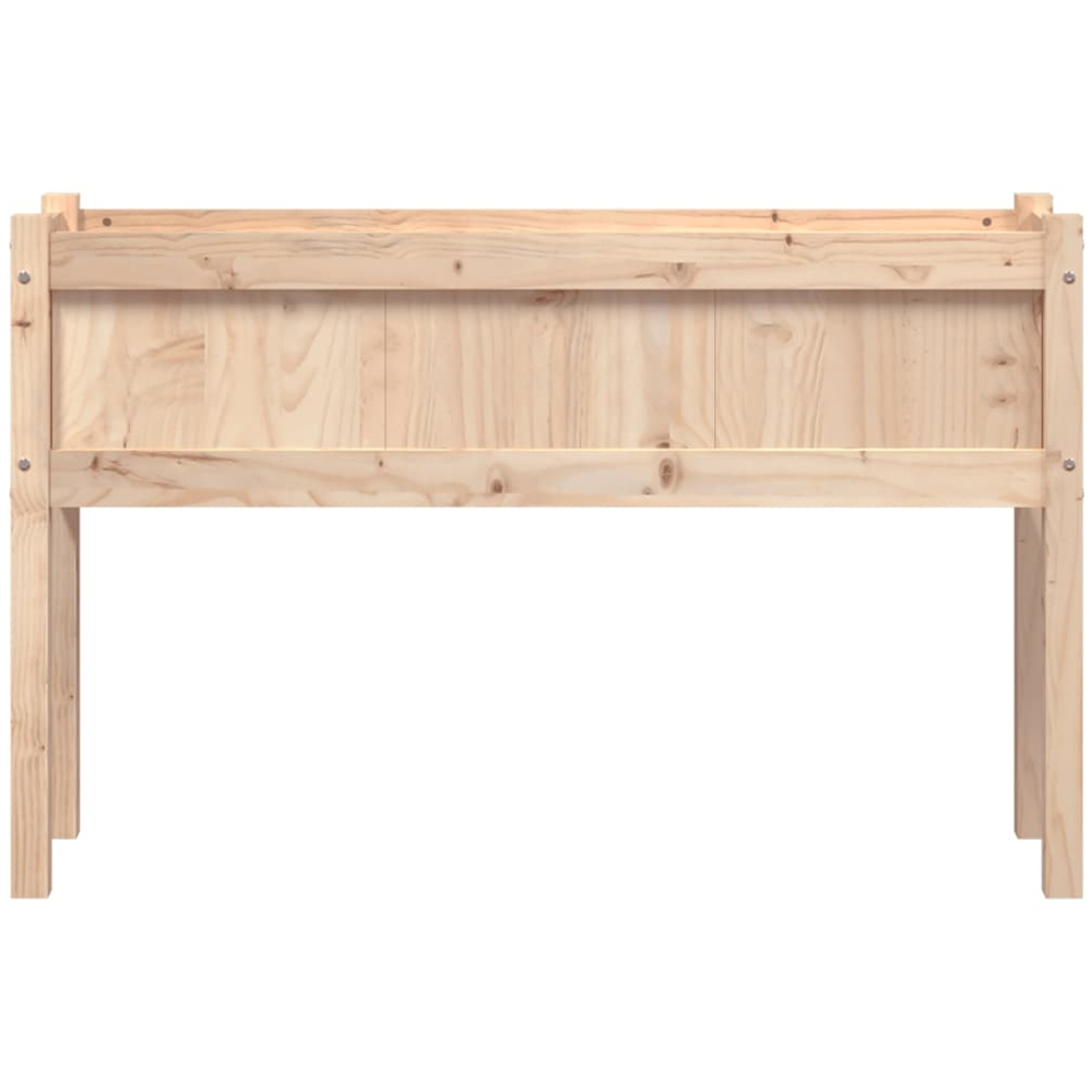 vidaXL Natural Solid Pine Wood Garden Planter 110 x 31 x 70cm 2 Pack Image 3