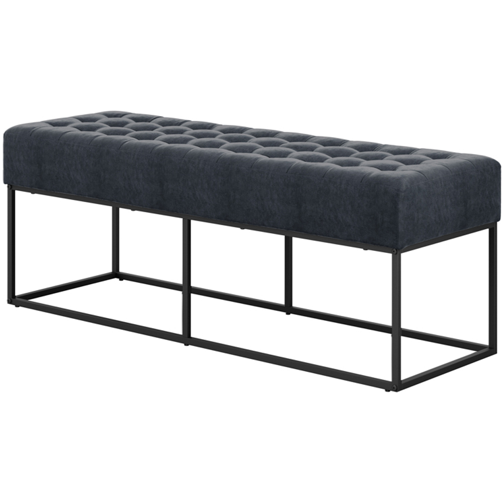 Boden 2 Seater Steel Grey Dining Bench Image 2