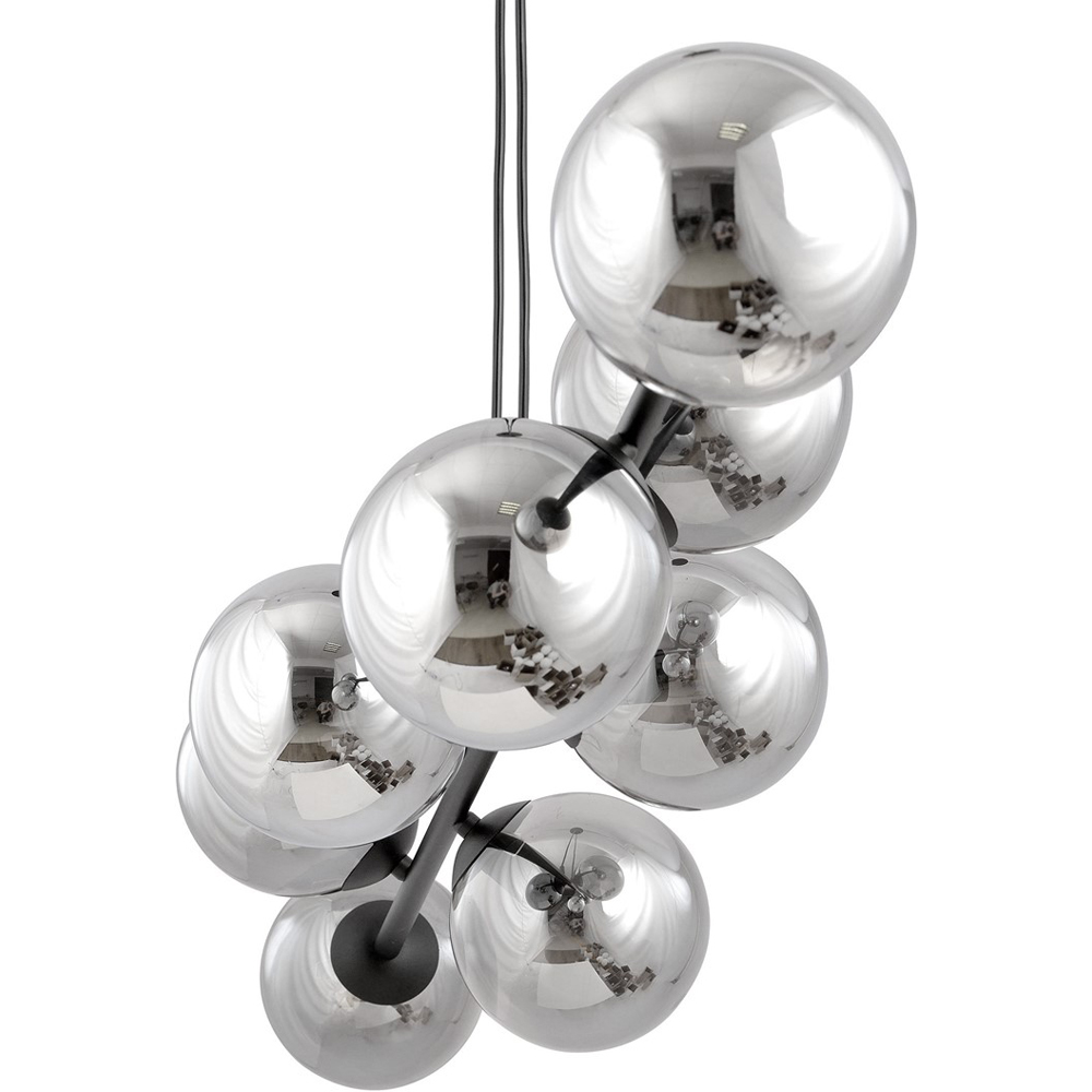 Emibig Rossi 6 Light Graphite Shade Black E14 Ceiling Pendant Light Image 4