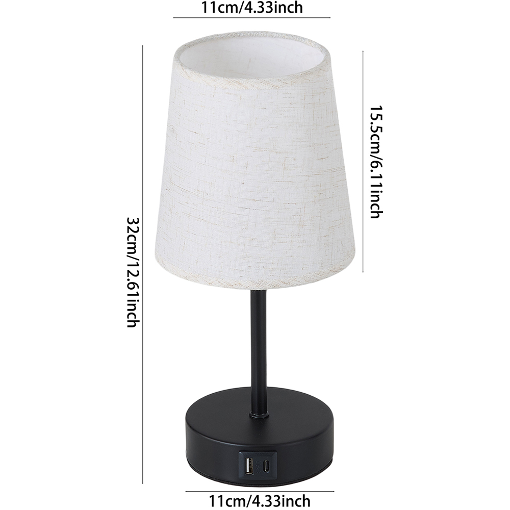 Living and Home RGB Black Frustum E27 Table Lamp with Remote Image 8