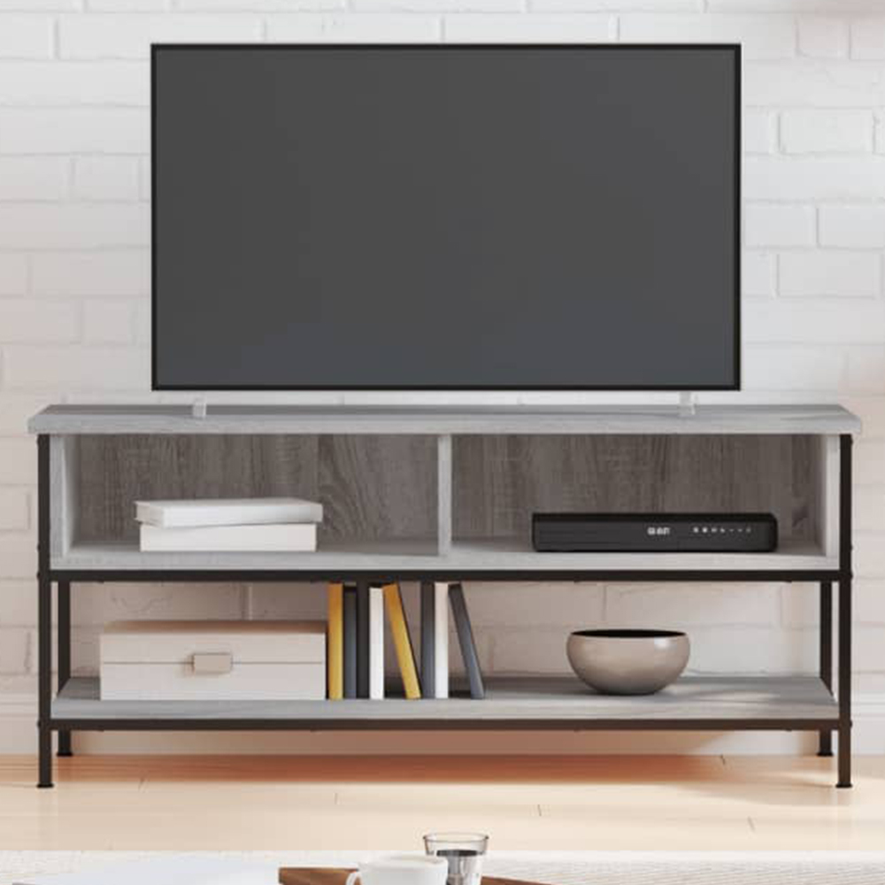 vidaXL 3 Shelf Grey Sonoma TV Cabinet Image 1