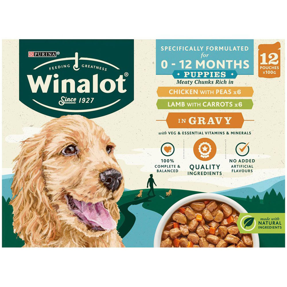 Winalot Mixed in Gravy Puppy Food Pouches 12 x 100g Image 3