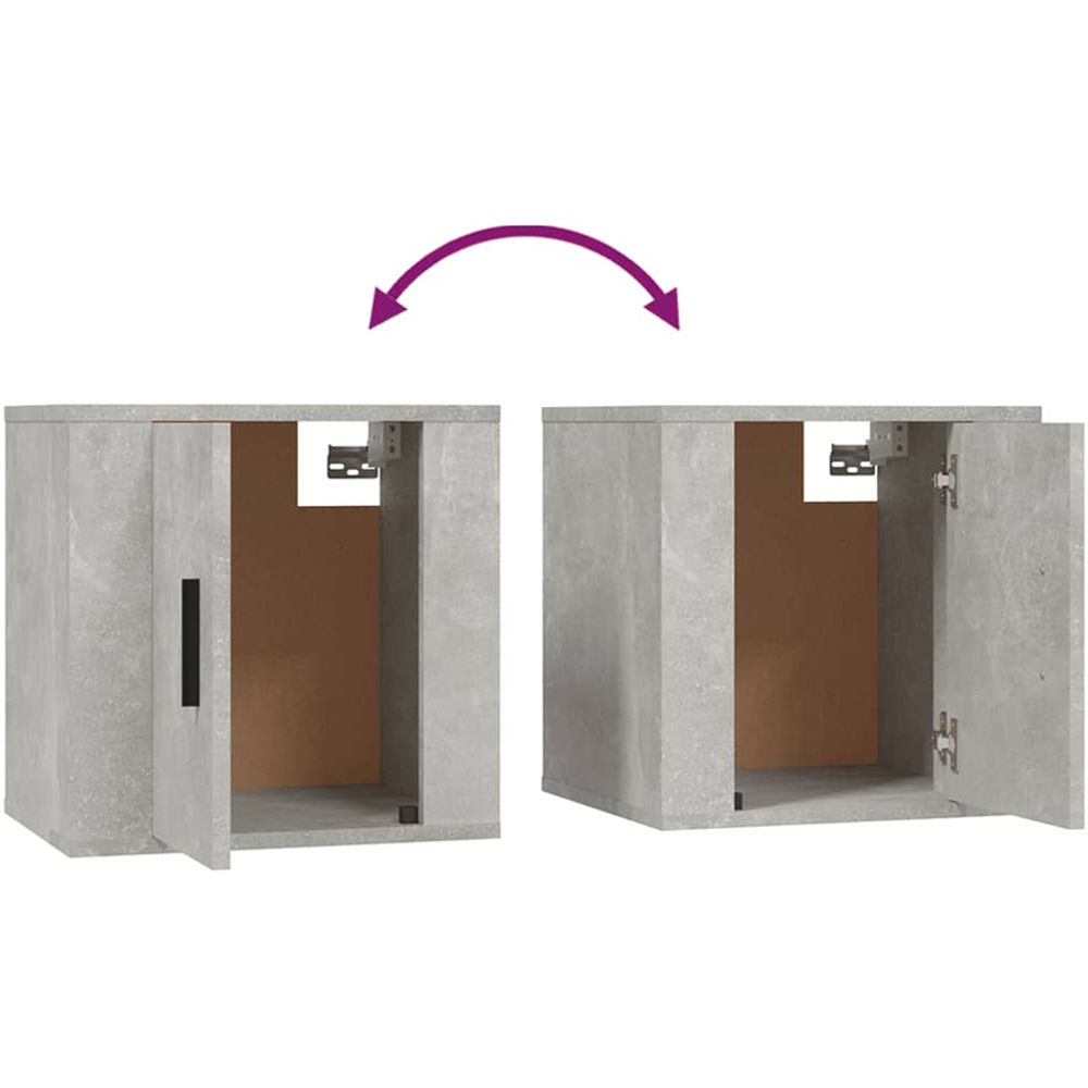 vidaXL Single Door Concrete Grey Wall Mounted TV Cabinet Image 8