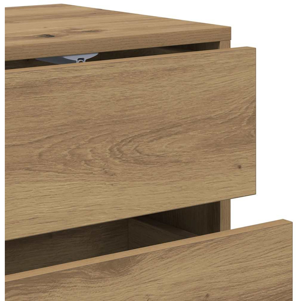 vidaXL Single Door 2 Drawer Artisan Oak TV Cabinet Image 9