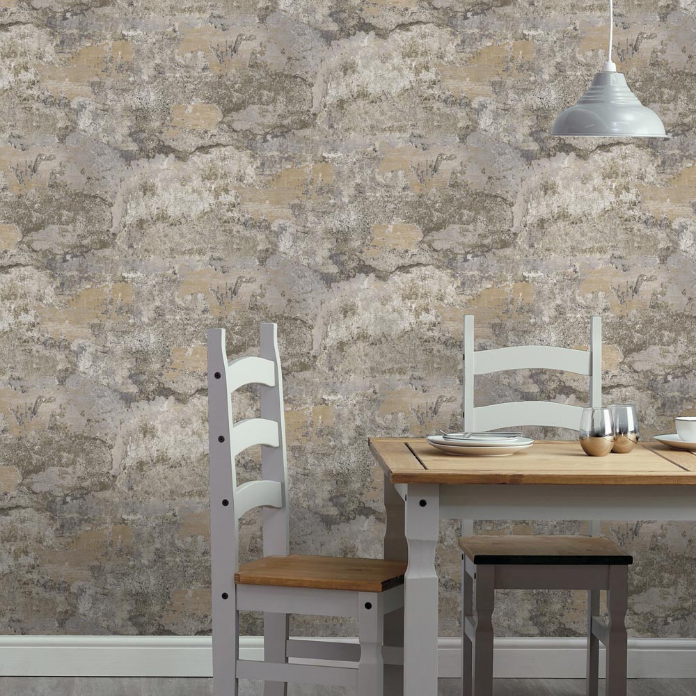 Holden Decor Concrete Textured Natural Wallpaper Image 3
