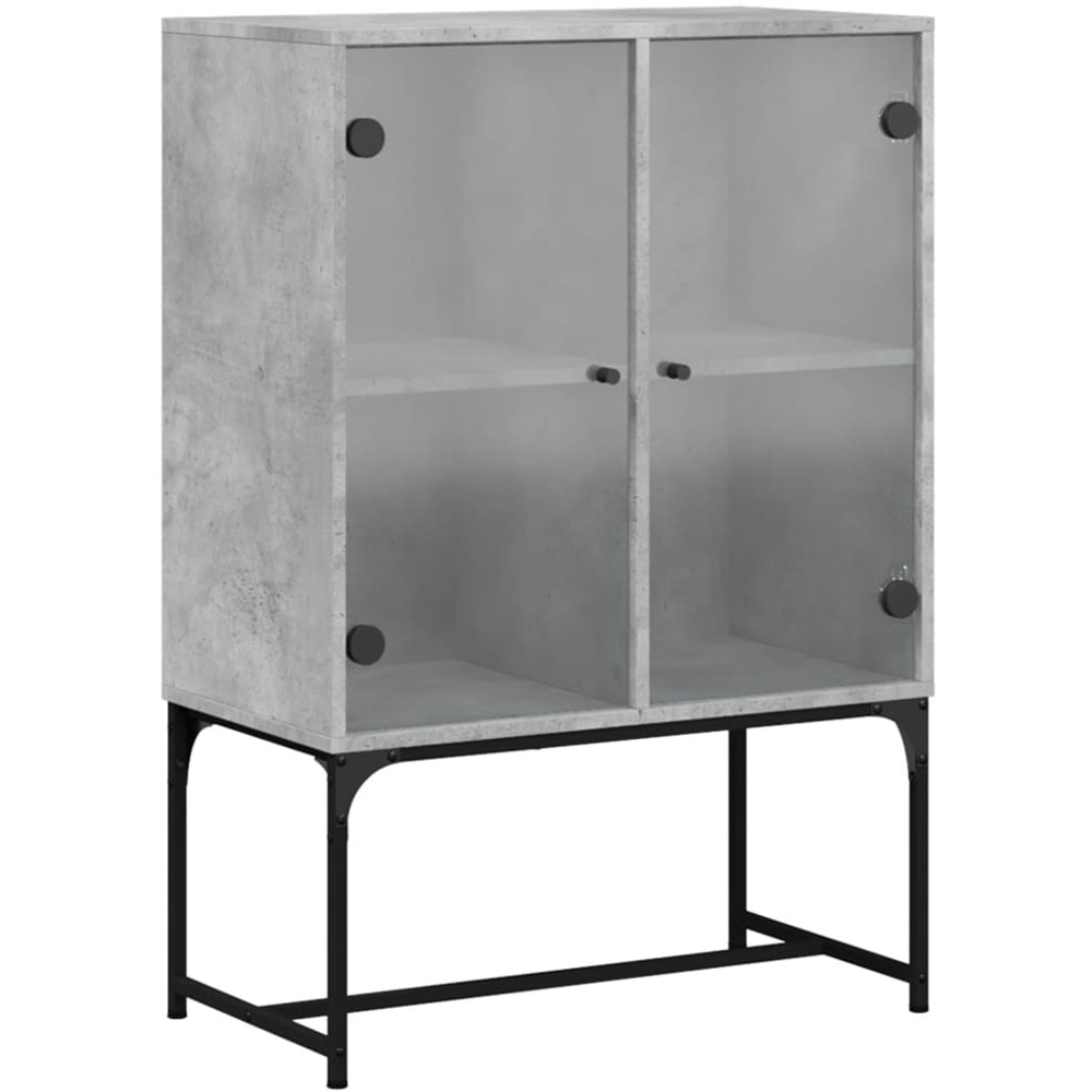 vidaXL 2 Door Concrete Grey Side Cabinet Image 2