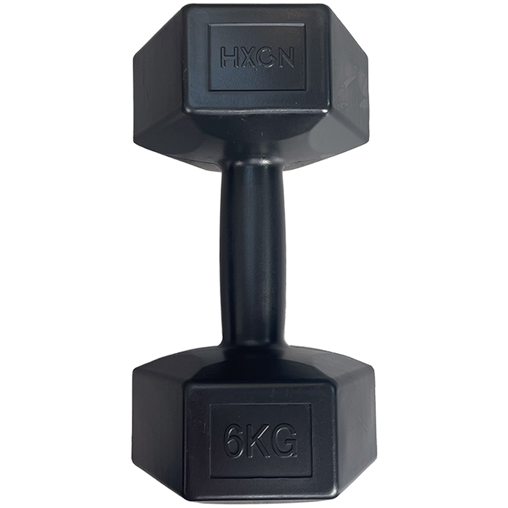 HXGN Black Hex Dumbbell 6kg 2 Pack Image 3