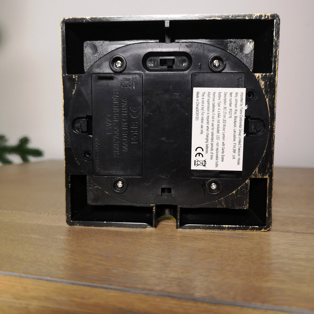 Premier Glitter Christmas Snowman Scene LED Lantern Water Spinner 27cm Image 9