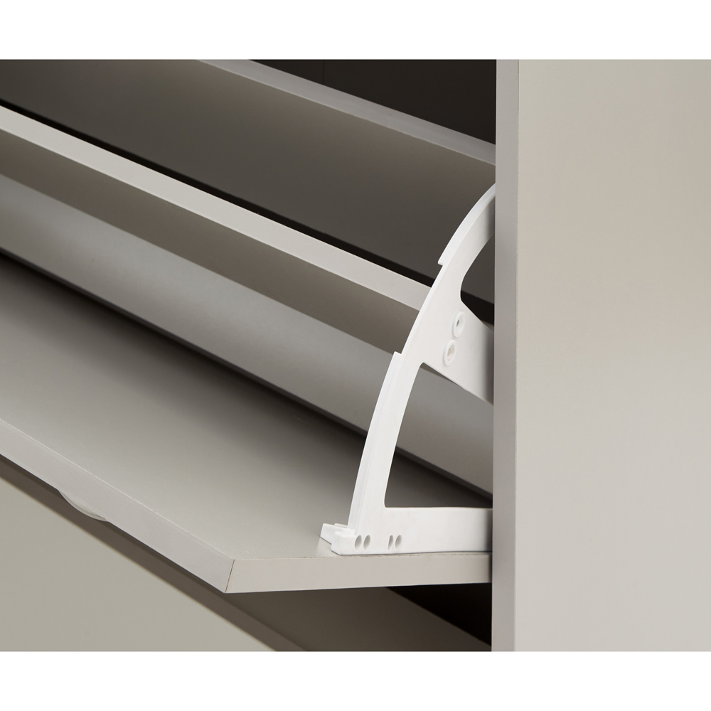 GFW Kendal Grey Deluxe Shoe Cabinet Image 7