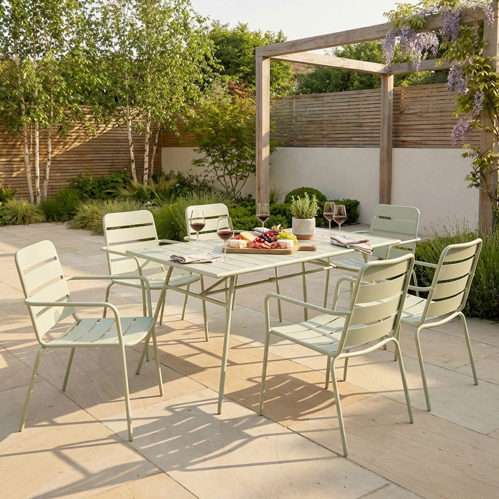 Ealing Dining Table and Chair Set Green Image 3