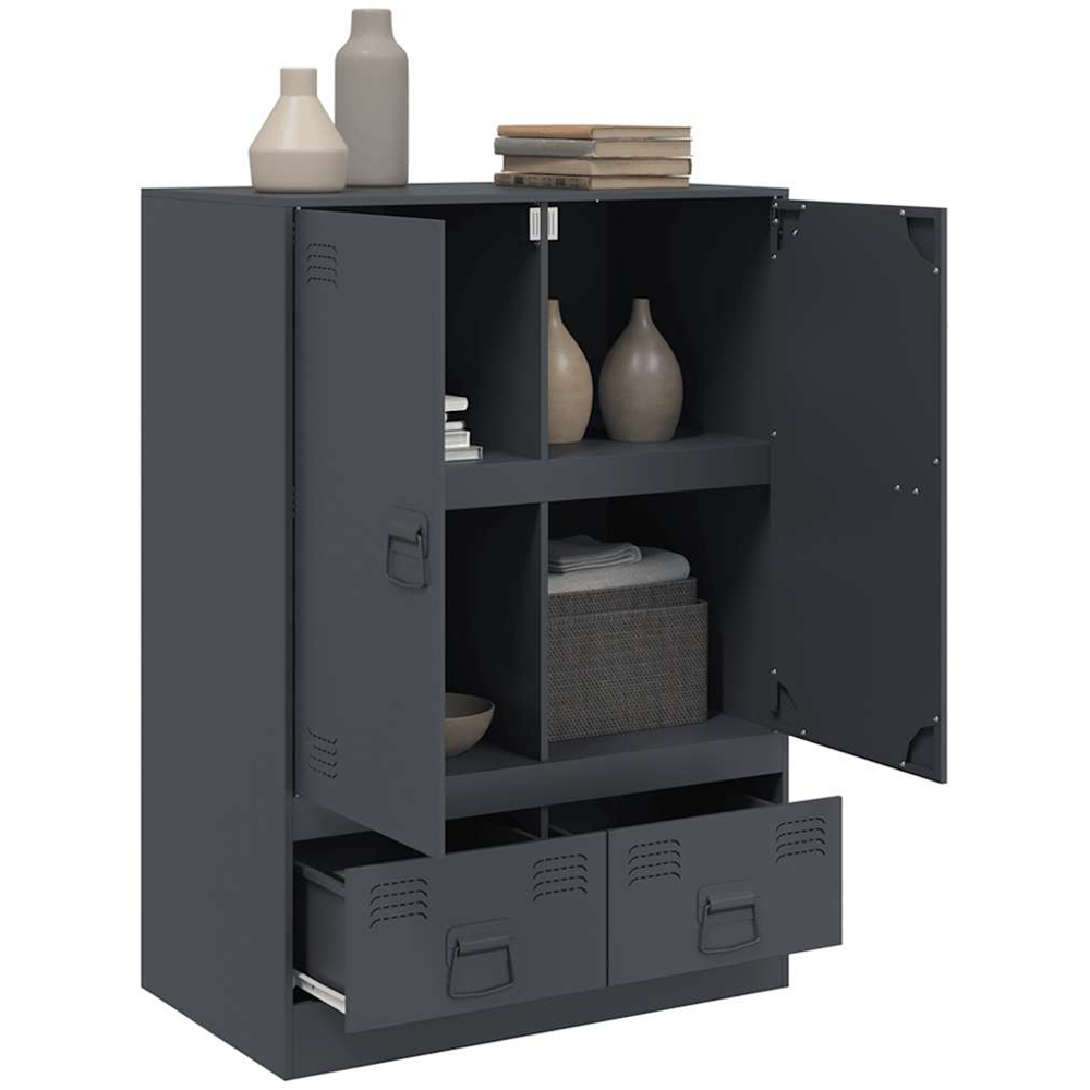 vidaXL 2 Door 2 Drawer Anthracite Highboard Image 5