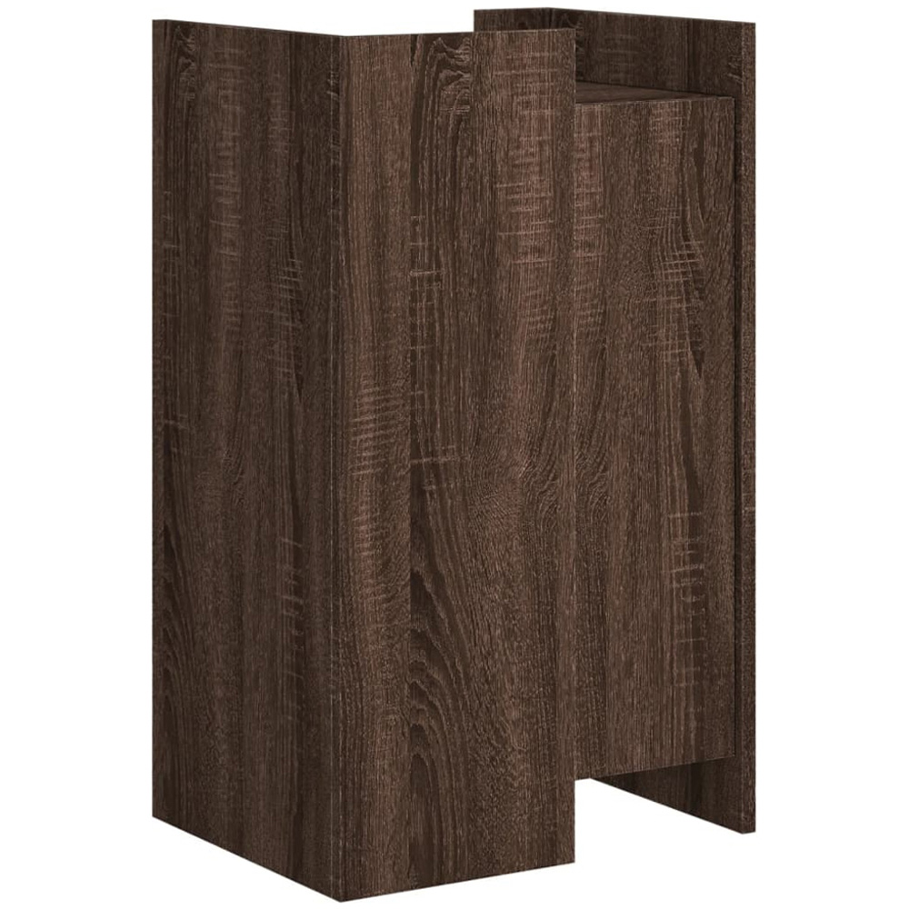 vidaXL Single Door 3 Shelf Brown Oak Sideboard Image 6