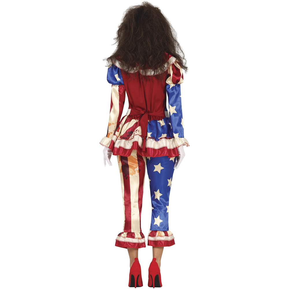 Fiestas Guirca Red and Blue Patriot Clown Halloween Costume Medium 38 to 40 Years Image 2