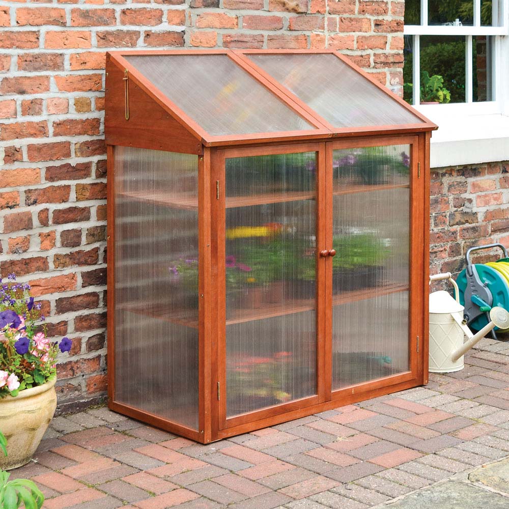 Rowlinson Hardwood 4 x 3ft Mini Greenhouse Image 3