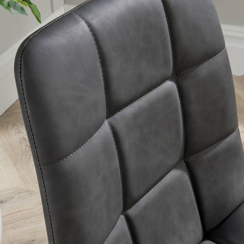 Home Source Leia Set of 2 Grey Dining Chairs Image 3