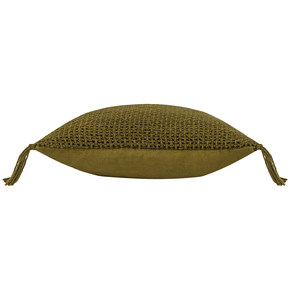 Yard Nimble Khaki Knitted Cushion Image 4