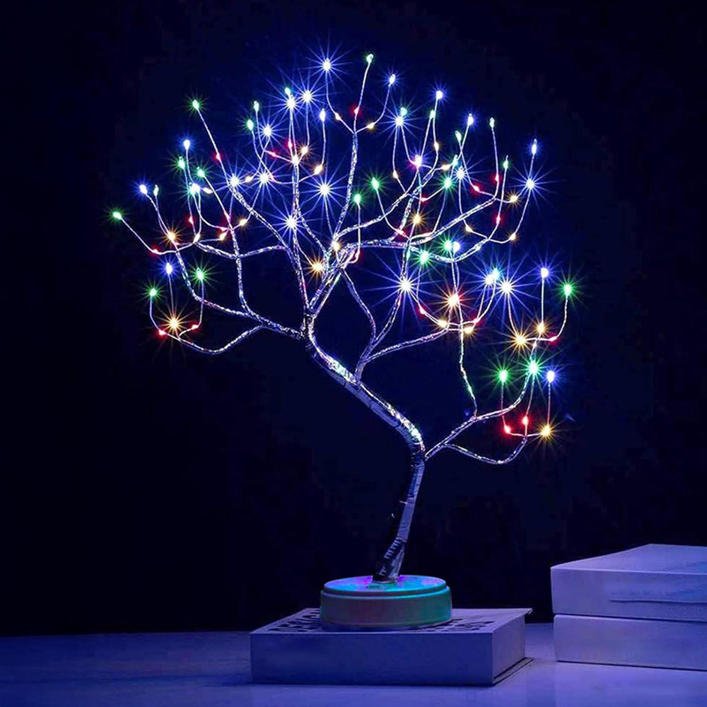 Shatchi Multicolour LED Birch Twig Tree Lamp Image 1