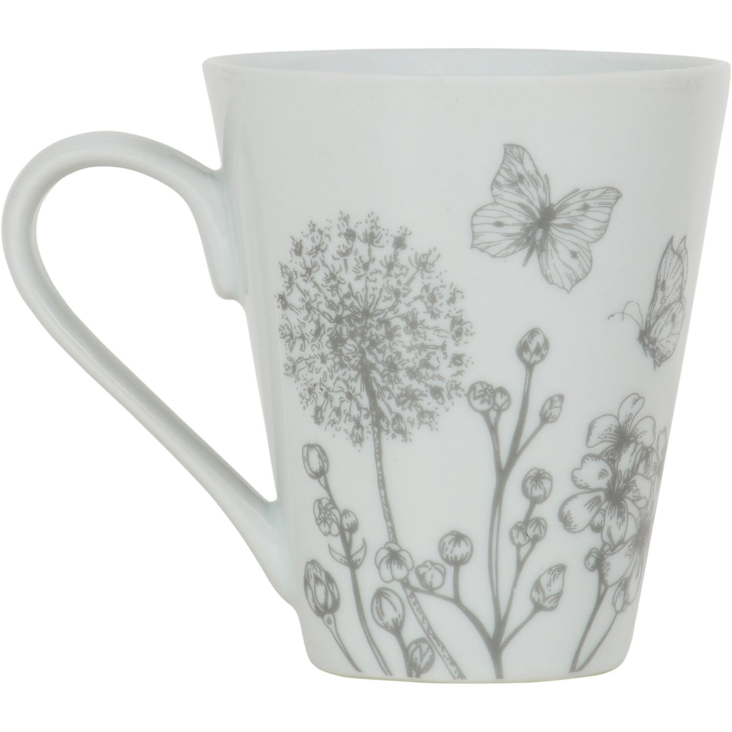 Pack of 4 Butterflies Mugs - White Image 2