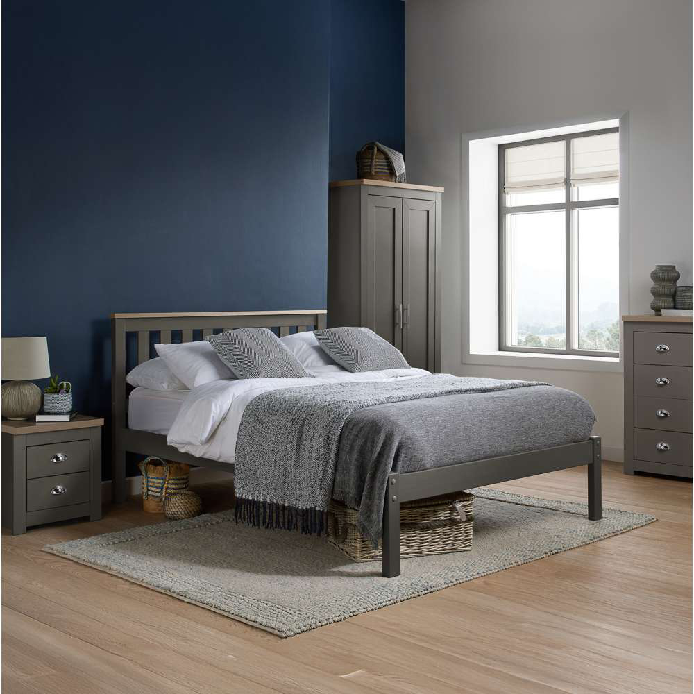 Birlea Highgate 2 Door Dark Grey and Oak Wardrobe Image 7
