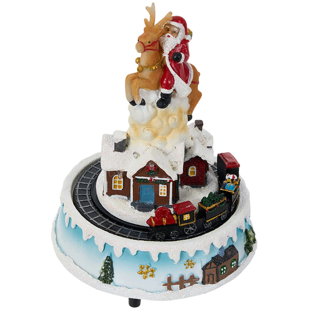 Living and Home Santa and Reindeer LED Music Box Image 3
