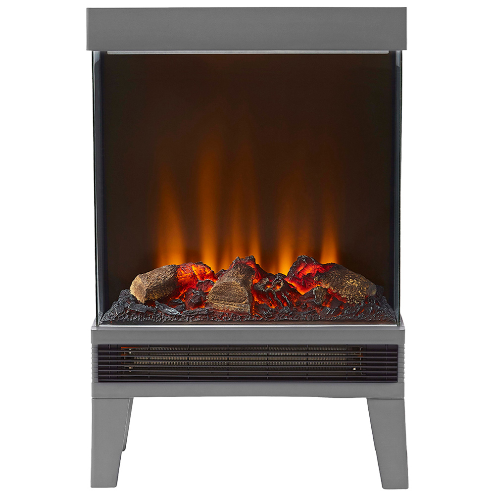 Warmlite Grey Perth Electric Log Fire Stove 1.3kW Image 3