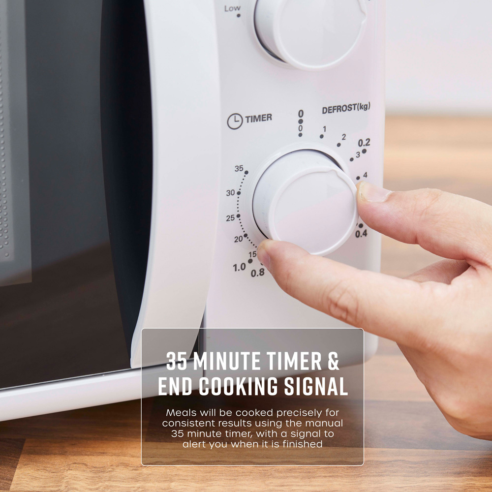 Swan SM4420WHT White Manual Microwave 20L 700W Image 5