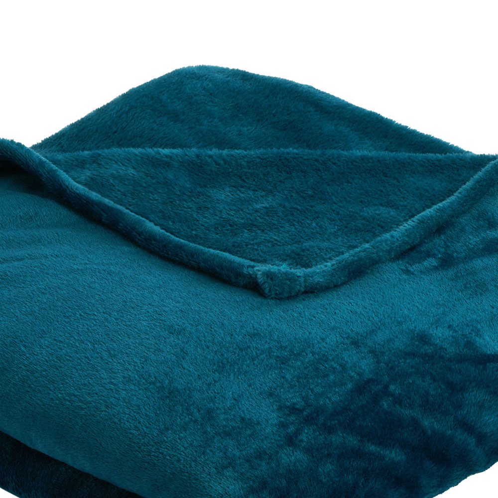 Wilko Dark Teal Supersoft Throw 200 x 200cm Wilko