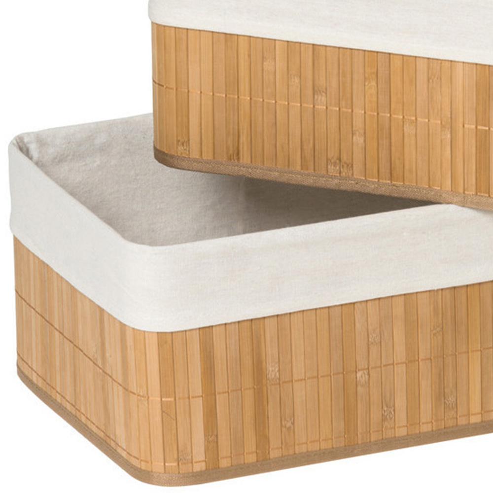 Premier Housewares Kankyo Bamboo Storage Boxes Set of 2 Image 5