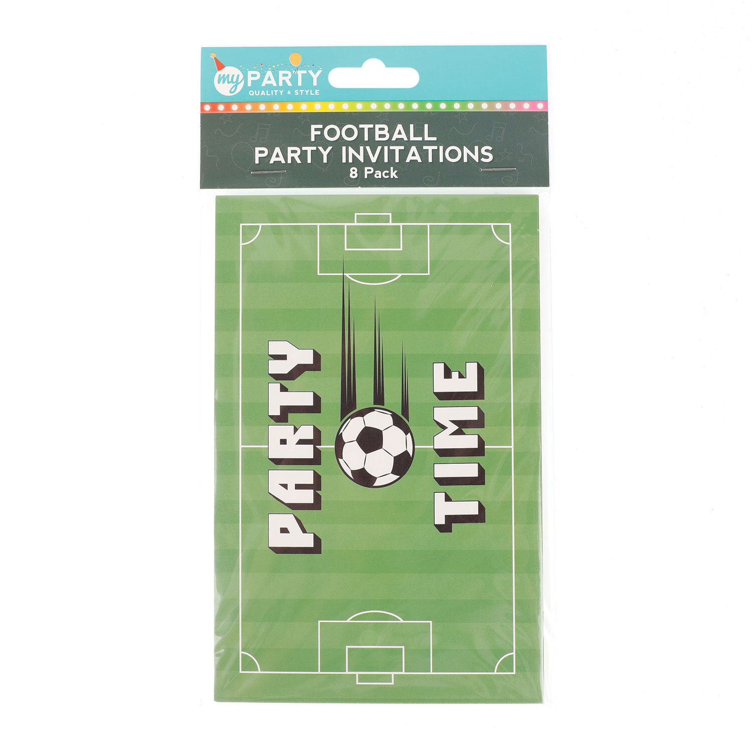 Pack of 8 Football Party Invitations Image 1