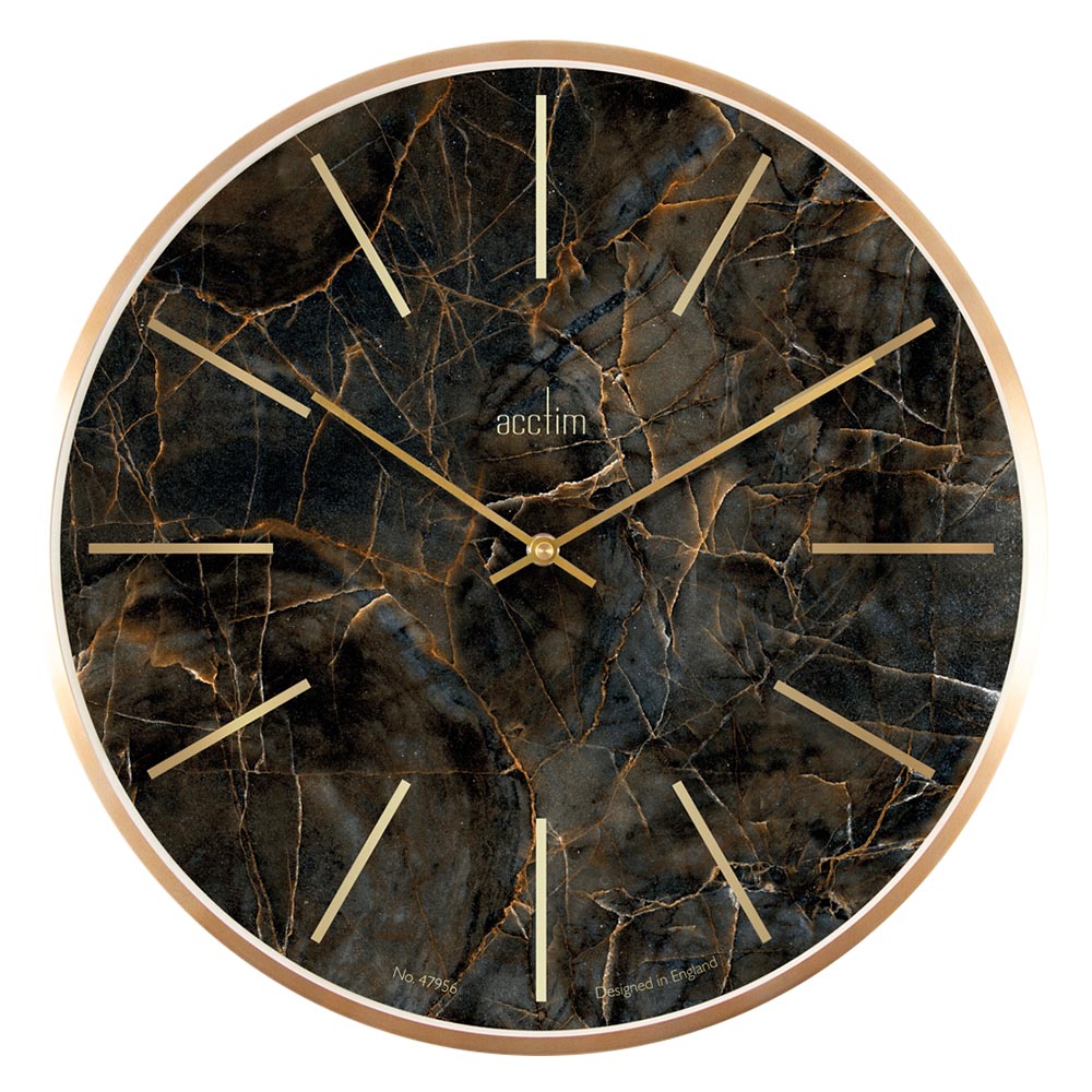 Acctim Luxe Marble Effect Wall Clock 40cm Image