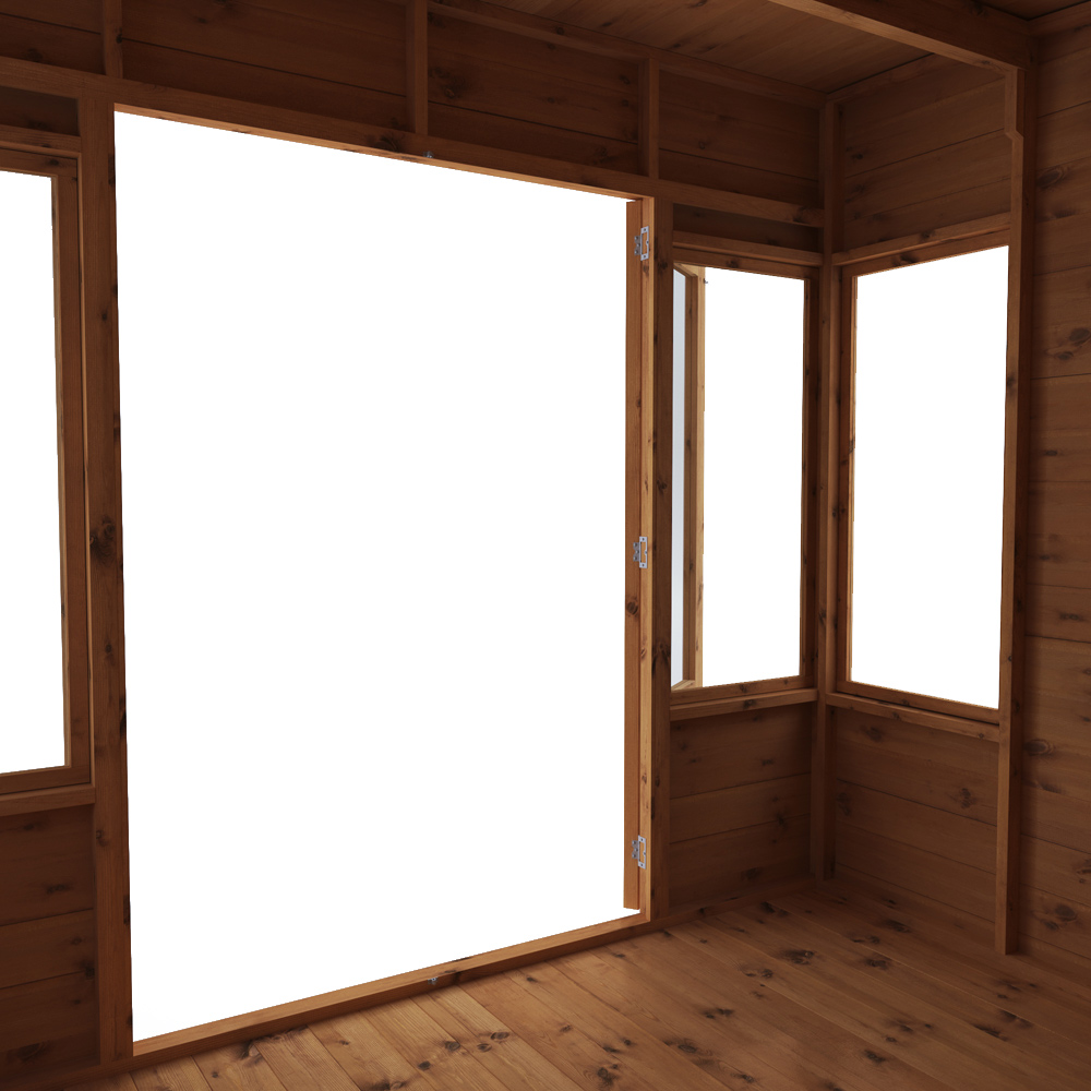 Mercia Helios 8 x 8ft Double Door Premium Shiplap Traditional Summerhouse Image 4