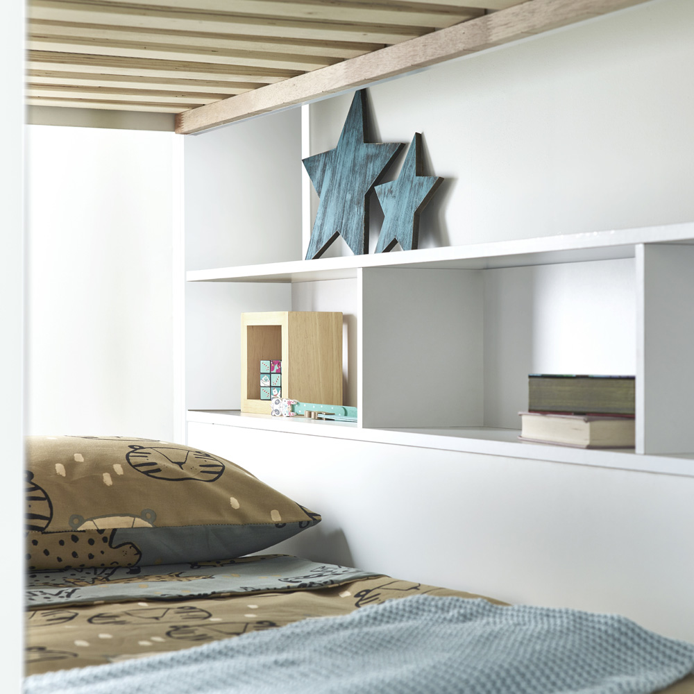 Oliver White Storage Bunk Bed Image 3