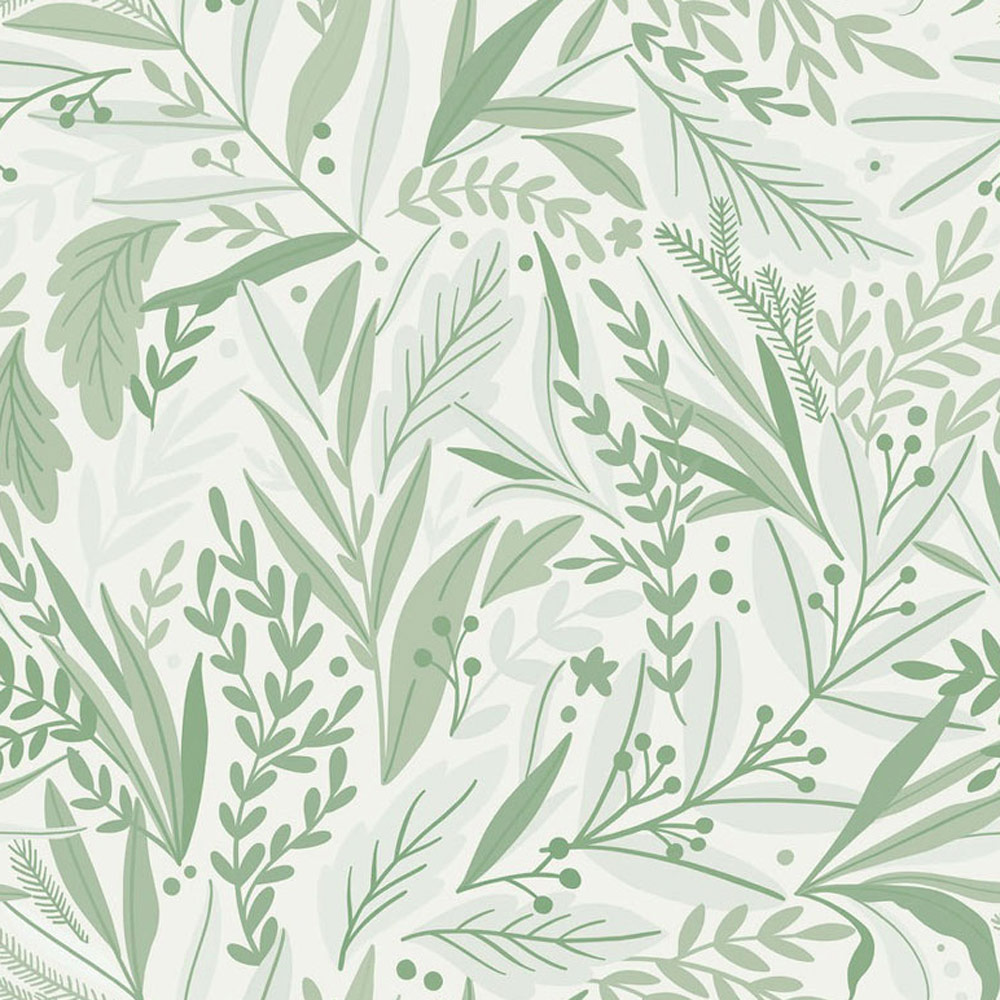 Bobbi Beck Eco Luxury Vibrant Modern Floral Green Wallpaper Image