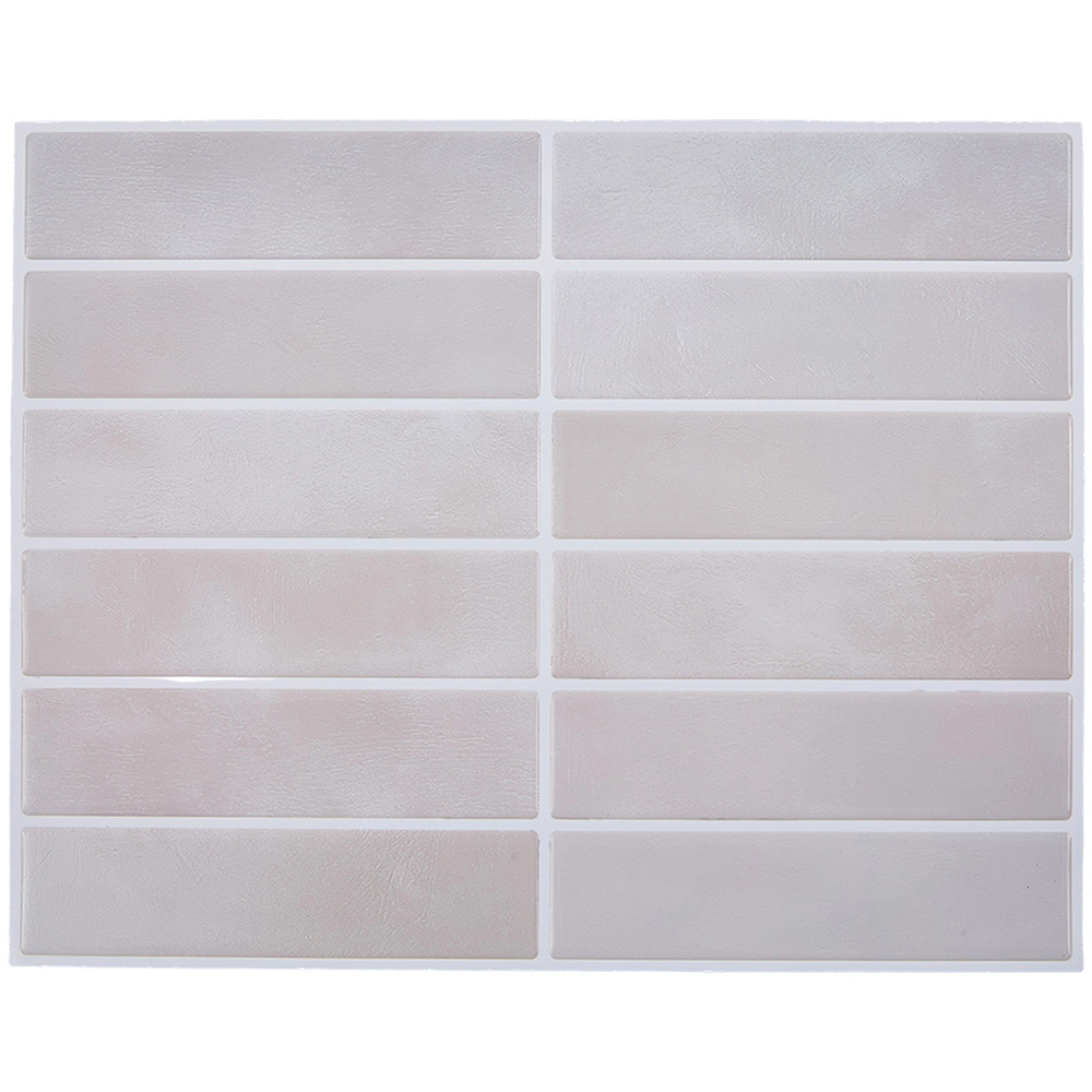 Living and Home Light Brown Rectangle Self Adhesive Wall Sticker 10 Pack Image 3