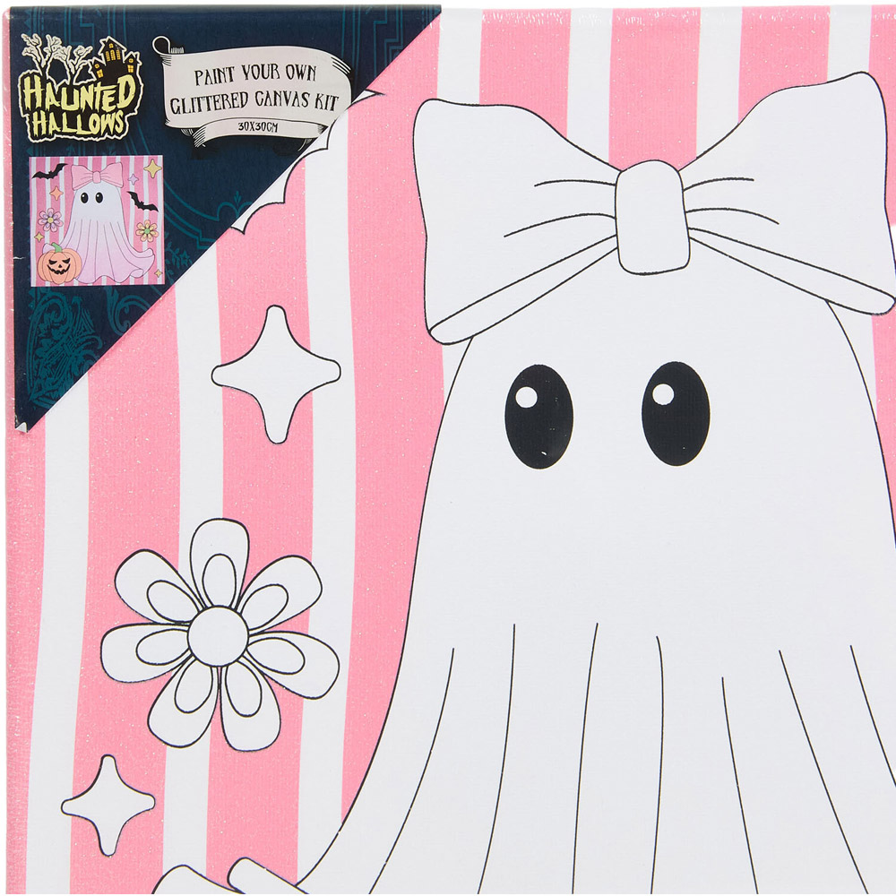 Paint Your Own Halloween Glittered Canvas Image 6