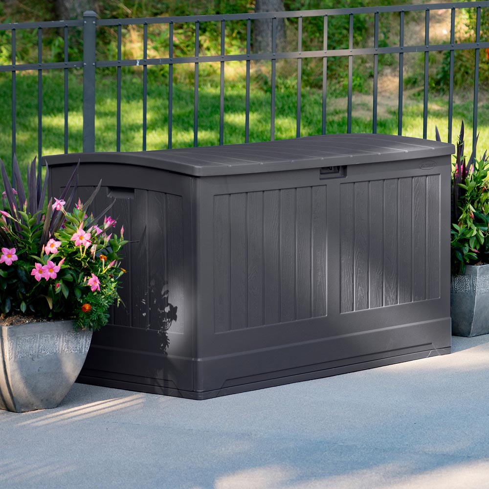 Suncast Montana 757L Peppercorn Grey Storage Box Image 2