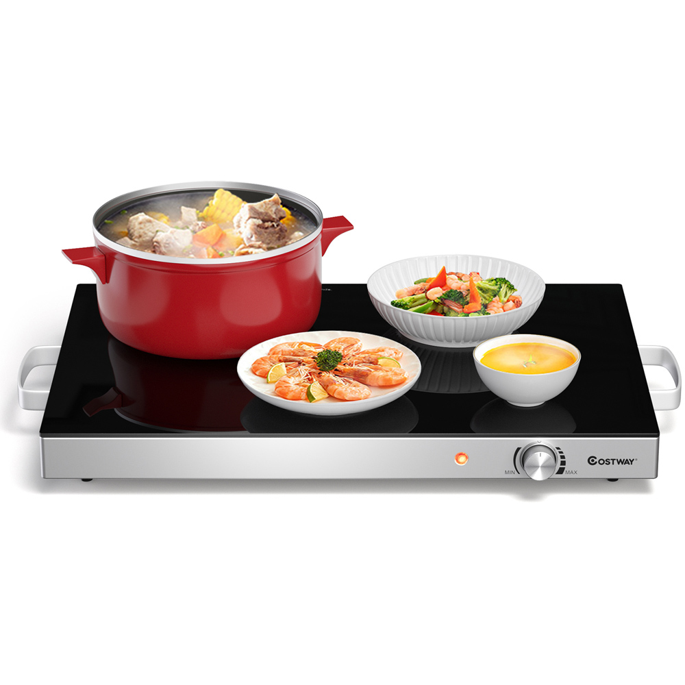 Costway Electric Warming Tray with Cool-Touch Handles Image 3